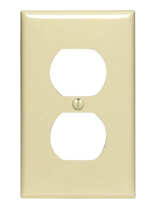 Leviton Ivory 1 gang Nylon Duplex Wall Plate 1 pk (Pack of 20)