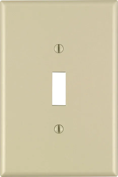 Leviton Ivory 1 gang Thermoset Plastic Toggle Wall Plate 1 pk