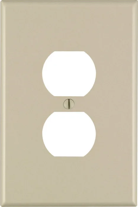 Leviton Ivory 1 gang Thermoset Plastic Duplex Wall Plate 1 pk (Pack of 25)