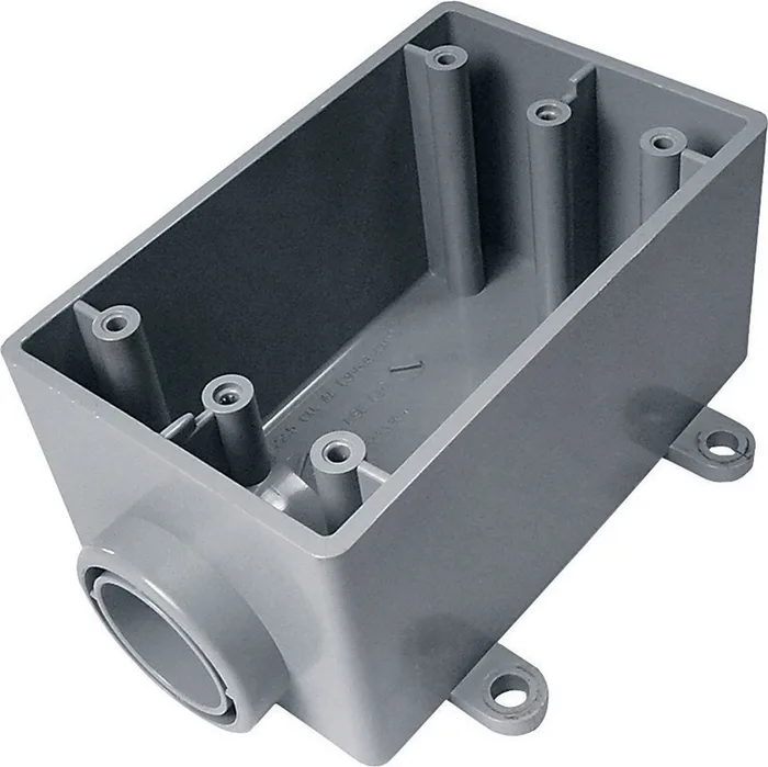 Cantex New and Old Work 18 cu in Rectangle PVC 1 gang Electrical Box Gray