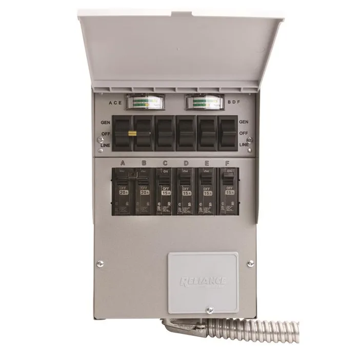 Reliance Controls Pro/Tran 2 30 amps 120/240 V 6 space 6 circuits Surface Mount Transfer Switch Kit