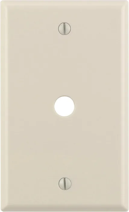 Leviton Almond 1 gang Thermoset Plastic Cable/Telco Wall Plate 1 pk