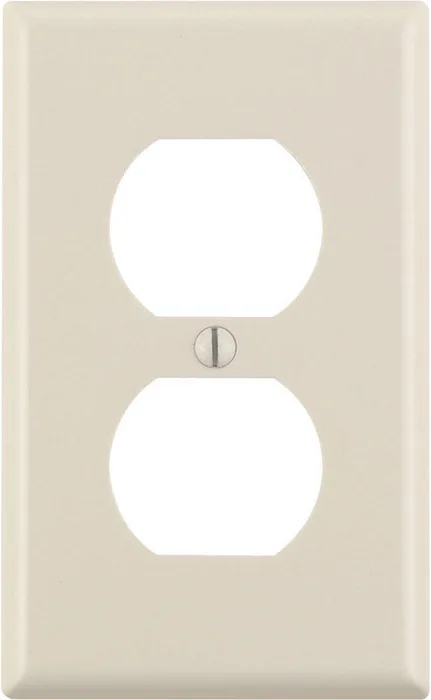 Leviton Almond 1 gang Thermoset Plastic Duplex Wall Plate 1 pk (Pack of 20)