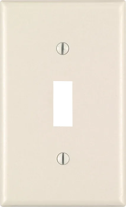 Leviton Light Almond 1 gang Thermoset Plastic Toggle Wall Plate 1 pk