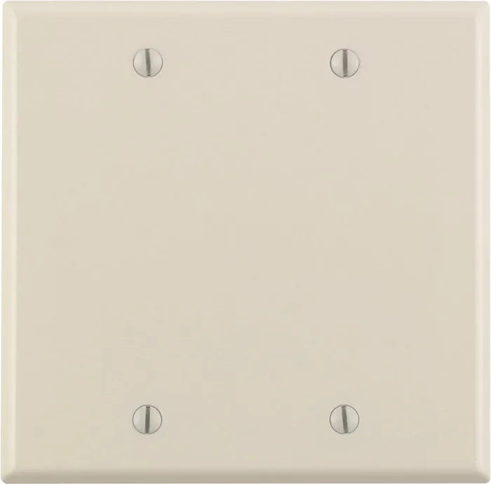 Leviton Almond 2 gang Thermoset Plastic Blank Wall Plate 1 pk
