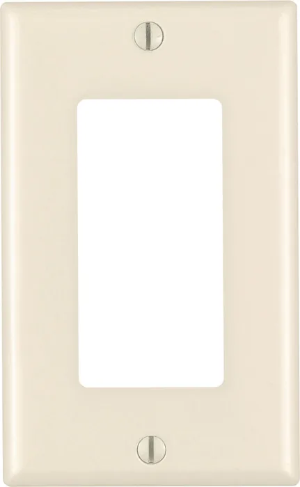 Leviton Decora Almond 1 gang Thermoset Plastic Decorator Wall Plate 1 pk