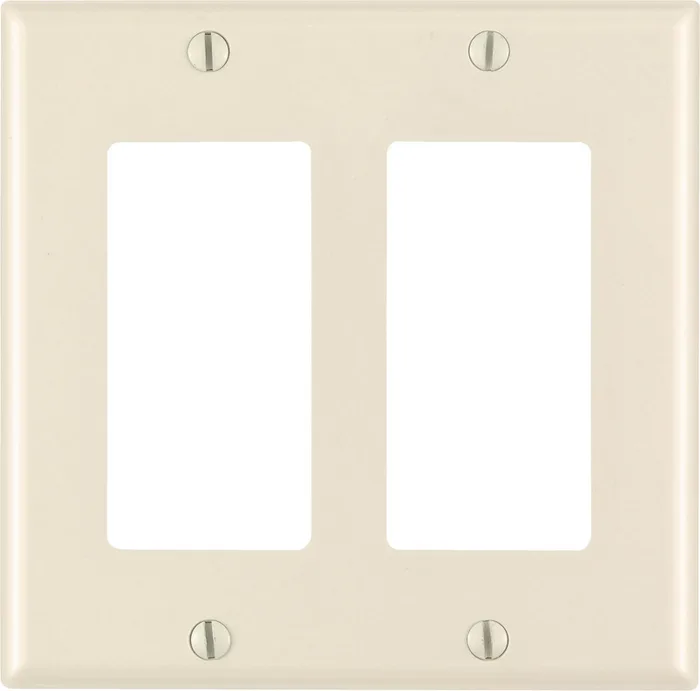 Leviton Decora Light Almond 2 gang Thermoset Plastic Decorator Wall Plate 1 pk