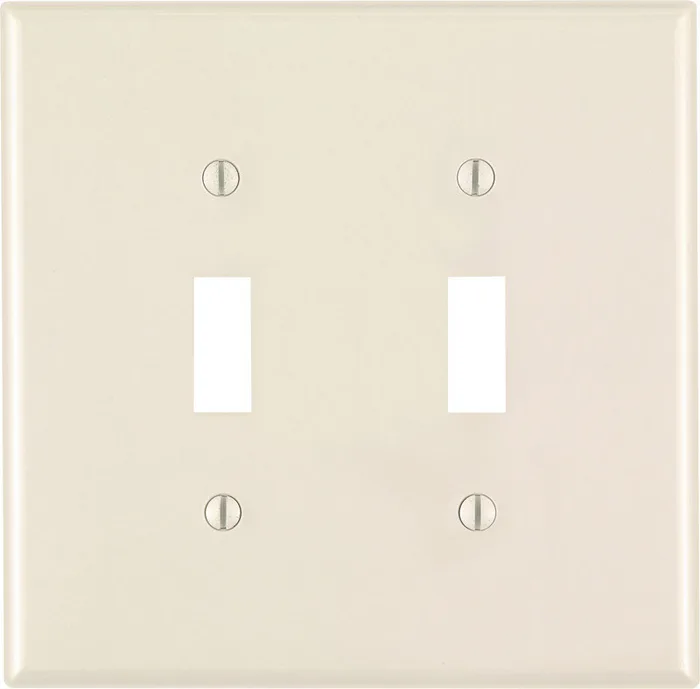 Leviton Almond 2 gang Nylon Toggle Wall Plate 1 pk