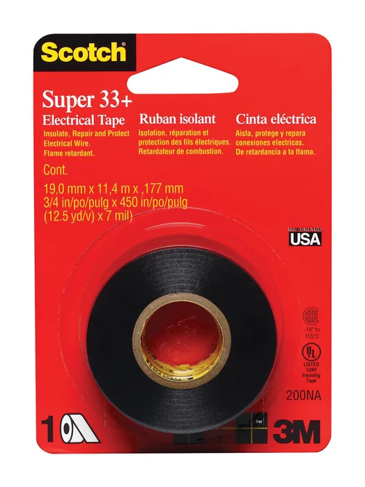 Scotch Super 33+ 3/4 in. W X 450 in. L Black Vinyl Electrical Tape (Pack of 6)