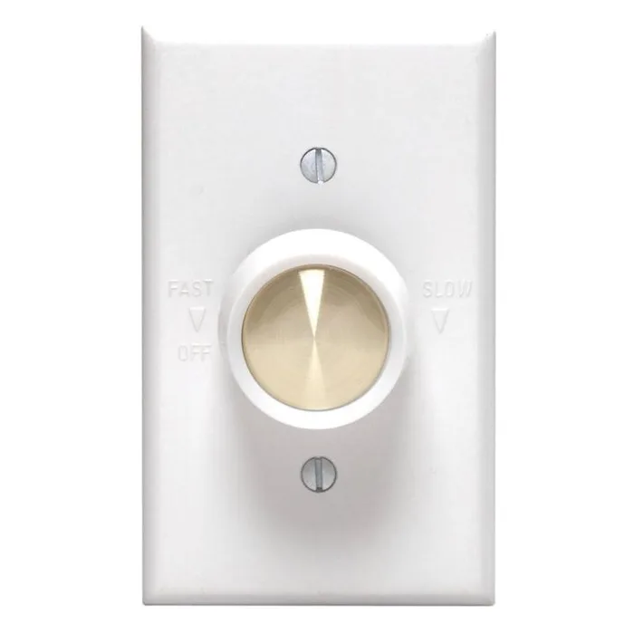 Leviton 5 amps Rotary Fan Control White 1 pk