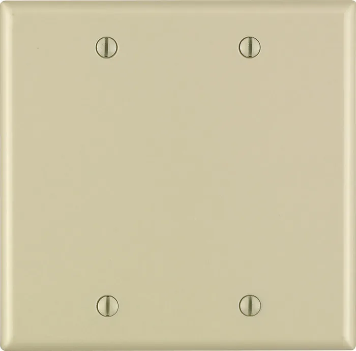 Leviton Ivory 2 gang Thermoset Plastic Blank Wall Plate 1 pk