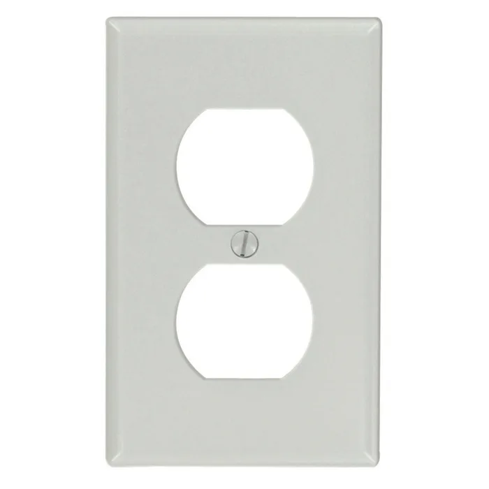 Leviton Gray 1 gang Thermoset Plastic Duplex Wall Plate 1 pk (Pack of 25)