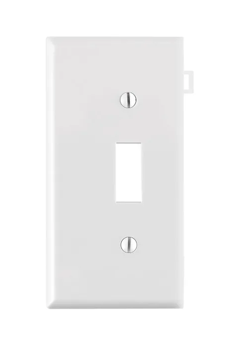 Leviton White 1 gang Thermoplastic Nylon Toggle Sectional End Wall Plate 1 pk