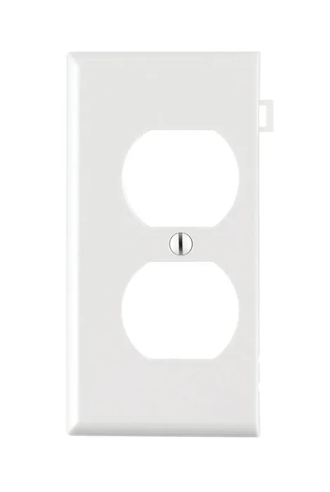 Leviton White 1 gang Thermoplastic Nylon Duplex Sectional End Wall Plate 1 pk