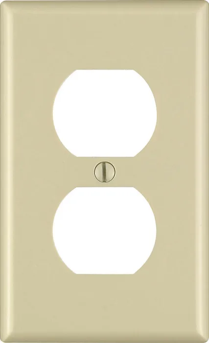 Leviton Ivory 1 gang Thermoset Plastic Duplex Wall Plate 10 pk
