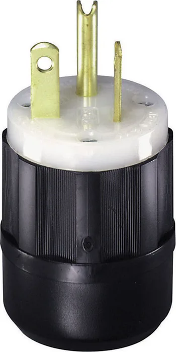 Leviton Industrial Nylon Ground/Straight Blade Plug 5-20P 18-10 AWG 2 Pole 3 Wire