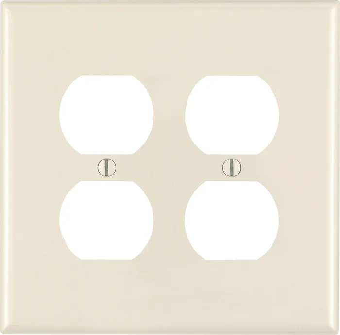 Leviton Midway Almond 2 gang Nylon Duplex Wall Plate 1 pk