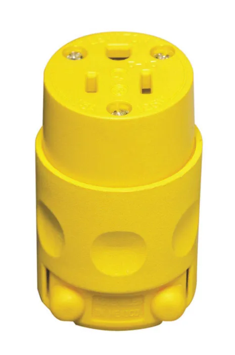 Leviton Residential PVC Ground/Straight Blade Connector 5-15R 2 Pole 3 Wire