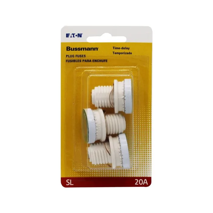 Bussmann 20 amps Tamper Proof Plug Fuse 3 pk (Pack of 5)