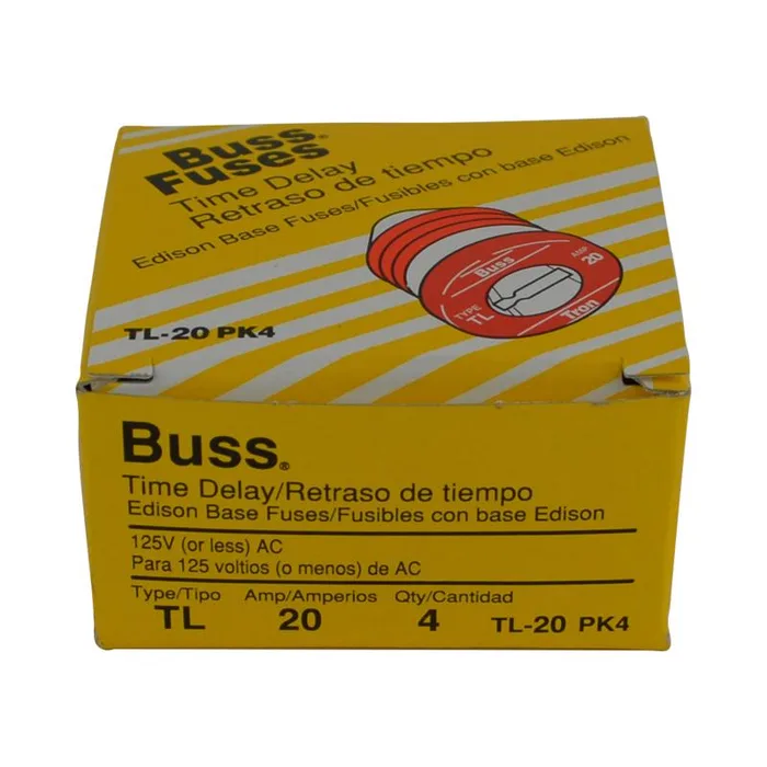 Bussmann 20 amps Time Delay Plug Fuse 4 pk