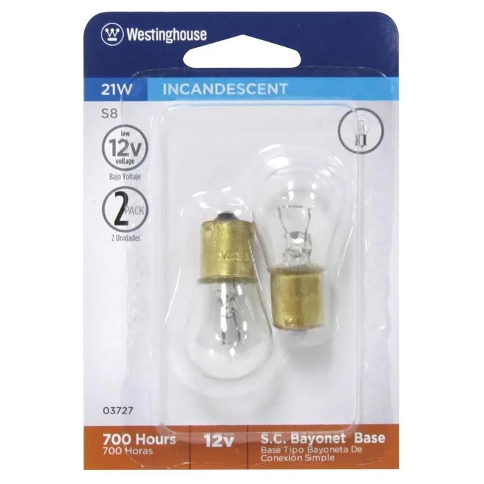 Westinghouse 21 W S8 Specialty Incandescent Bulb BA15W Bayonet Warm White 2 pk