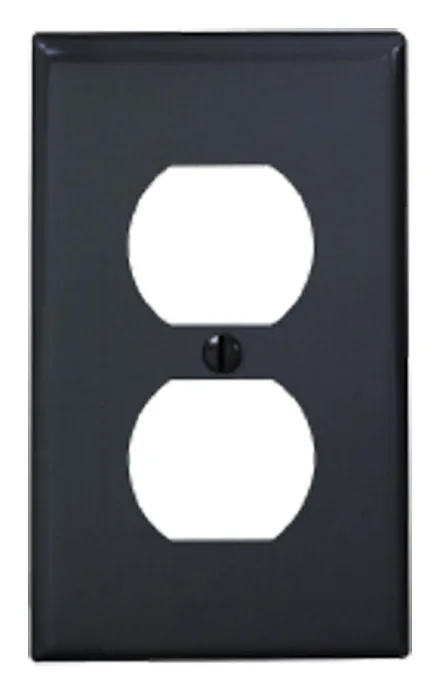 Leviton Black 1 gang Nylon Duplex Wall Plate 1 pk