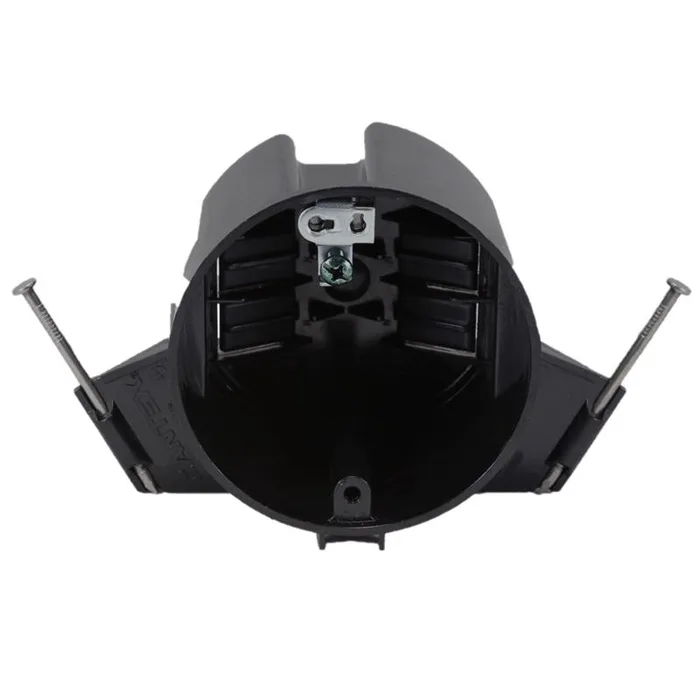 Cantex EZ Box New Work 18 cu in Round Polycarbonate Ceiling Box Black