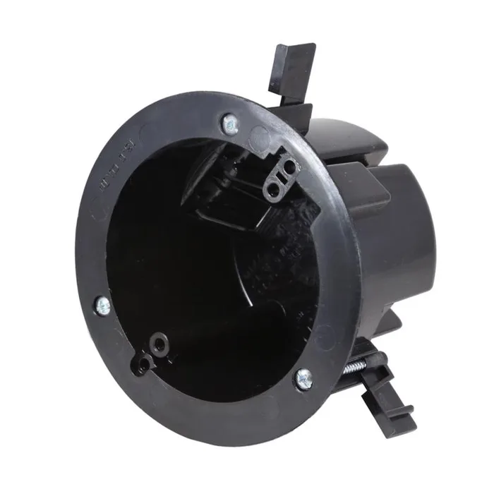 Cantex EZ Box Old Work 18 cu in Round Polycarbonate Ceiling Box Black