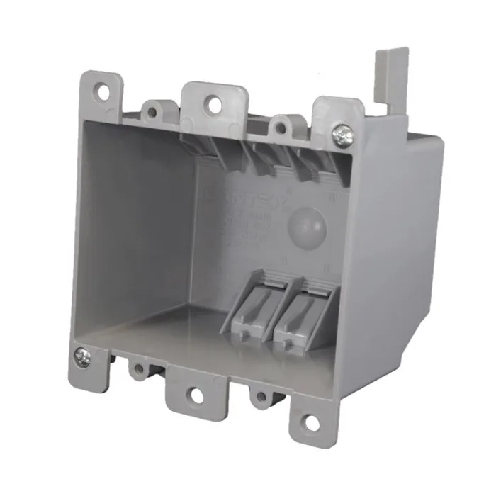 Cantex EZ Box Old Work 25 cu in Rectangle PVC 2 gang Outlet Box Gray