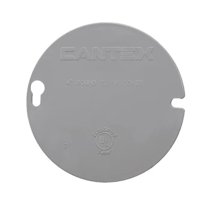 Cantex EZ Box New and Old Work Round PVC Ring Cover Gray