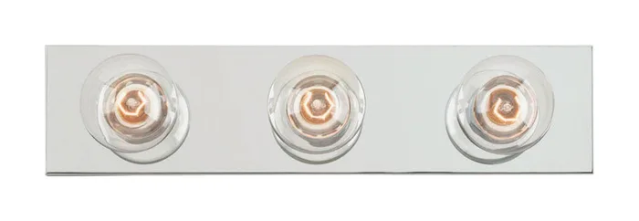 Westinghouse Silver 3 lights Incandescent Bathroom Bar Fixture Wall Mount