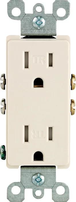 Leviton Decora 15 amps 125 V Duplex Light Almond Outlet 5-15R 1 pk