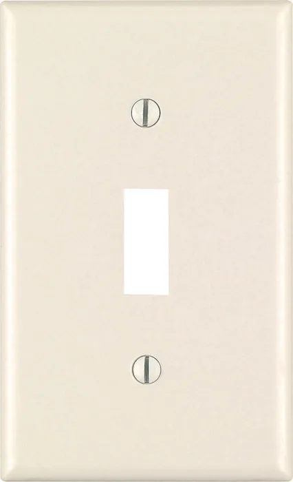 Leviton Almond 1 gang Plastic Toggle Wall Plate 1 pk