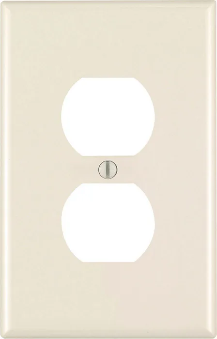 Leviton Almond 1 gang Plastic Duplex Wall Plate 1 pk