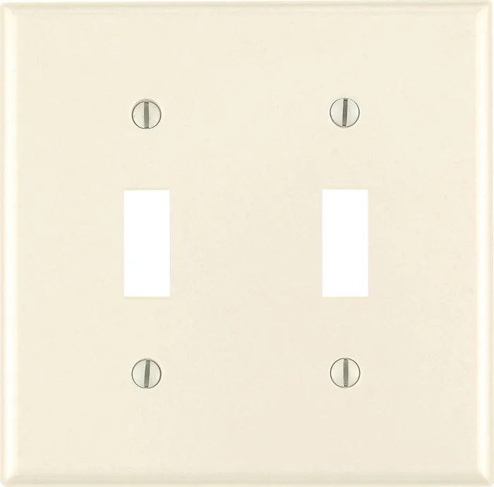 Leviton Almond 2 gang Thermoset Plastic Toggle Wall Plate 1 pk