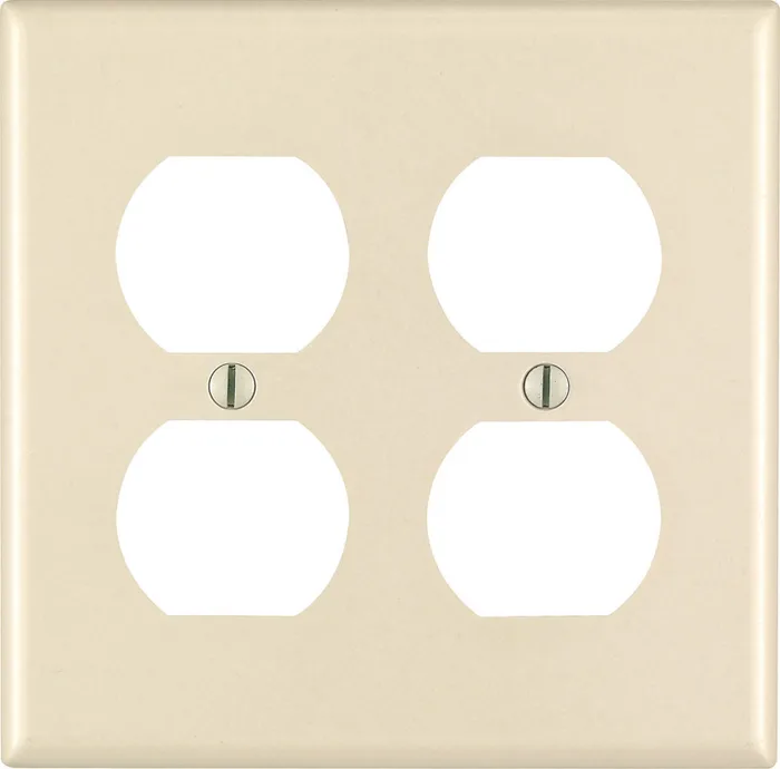 Leviton Almond 2 gang Thermoset Plastic Duplex Wall Plate 1 pk