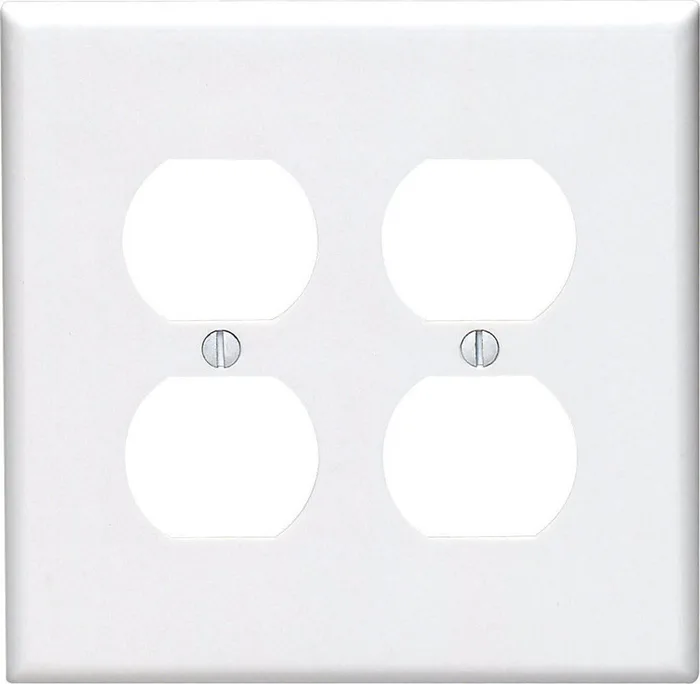 Leviton Midway White 2 gang Nylon Duplex Wall Plate 1 pk (Pack of 25)