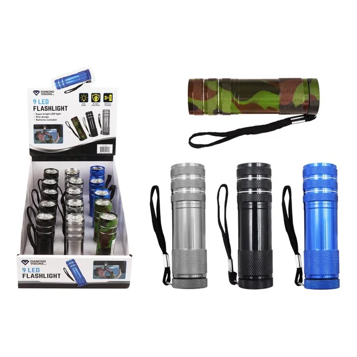 Diamond Visions Max Force Assorted LED Flashlight AAA Battery (Pack of 15)