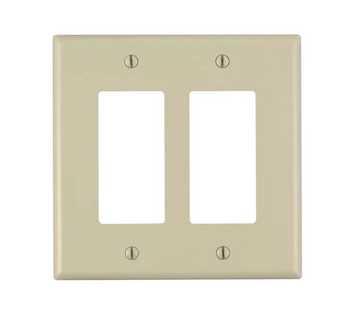 Leviton Midway Ivory 2 gang Nylon Decorator Wall Plate 1 pk