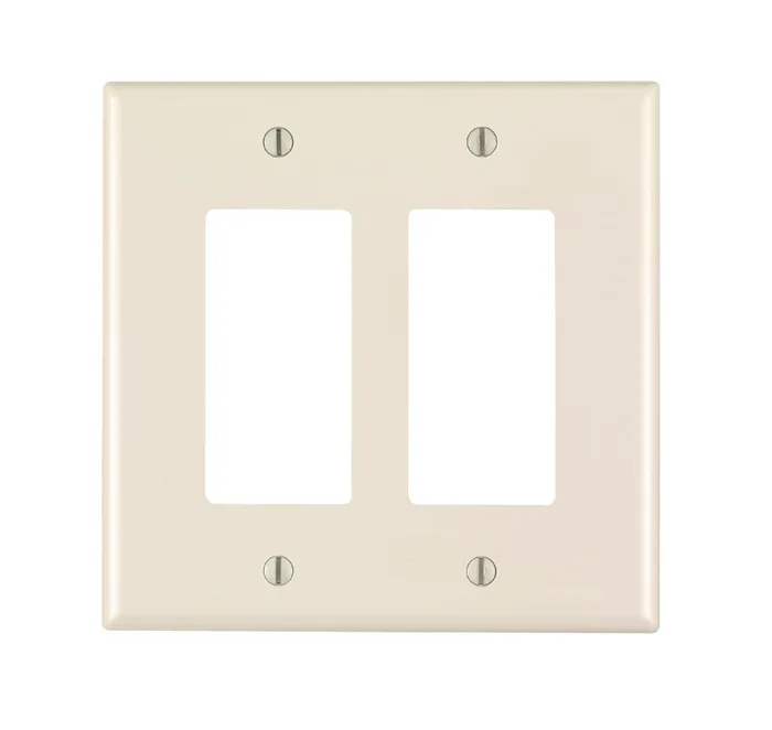 Leviton Decora Light Almond 2 gang Nylon Duplex Wall Plate 1 pk