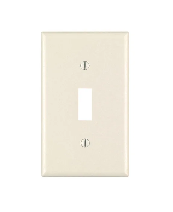 Leviton Light Almond 1 gang Thermoset Plastic Toggle Wall Plate 10 pk