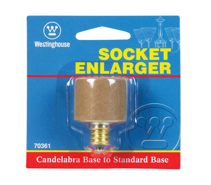 Westinghouse Metal Candelabra to Standard Base Socket Adapter 1 pk