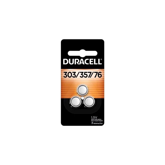 Duracell Silver Oxide 303/357/76 1.5 V 0.18 mAh Electronic/Watch Battery 3 pk (Pack of 6)