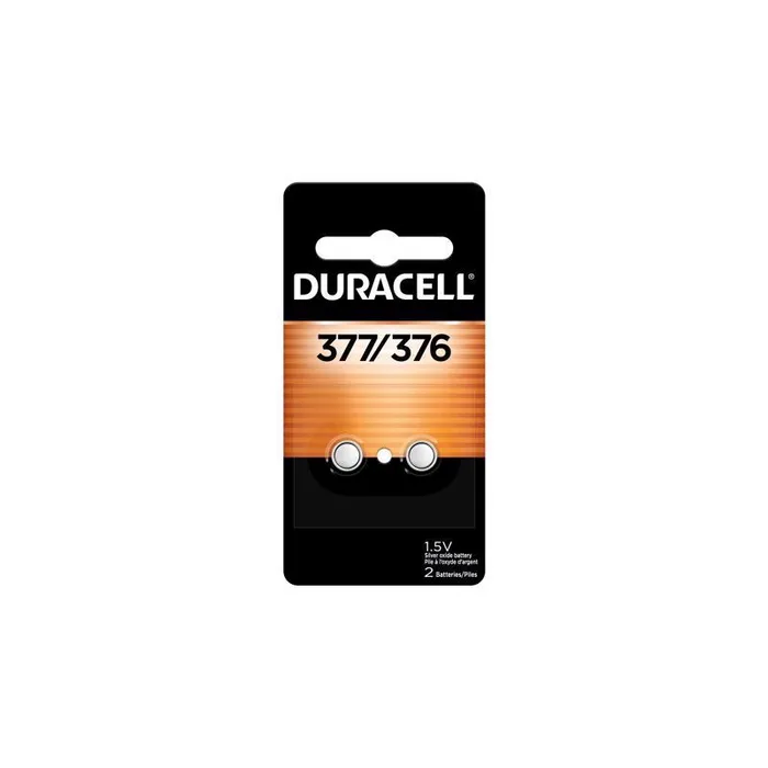Duracell Silver Oxide 376/377 1.5 V 0.02 mAh Electronic/Watch Battery 2 pk (Pack of 6)