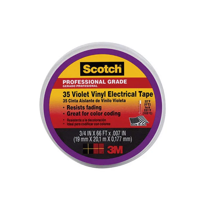 Scotch 3/4 in. W X 66 ft. L Violet Vinyl Electrical Tape (Pack of 5)