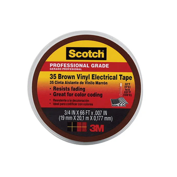 Scotch 3/4 in. W X 66 ft. L Brown Vinyl Electrical Tape (Pack of 5)