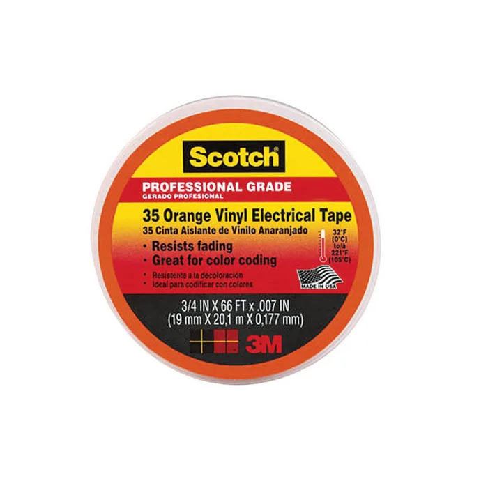 Scotch 3/4 in. W X 66 ft. L Orange Vinyl Electrical Tape (Pack of 5)