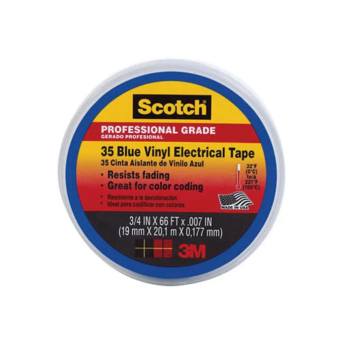 3M Scotch 3/4 in. W X 66 ft. L Blue Vinyl Electrical Tape (Pack of 10)