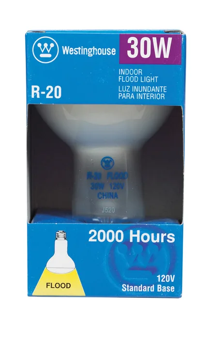 Westinghouse 30 W R20 Floodlight Incandescent Bulb E26 (Medium) White 1 pk (Pack of 6)