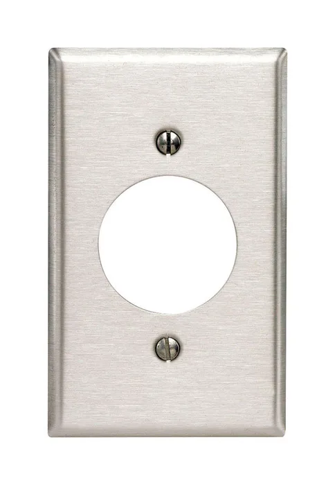 Leviton Commercial Smooth Silver 1 gang Stainless Steel Outlet Wall Plate 1 pk